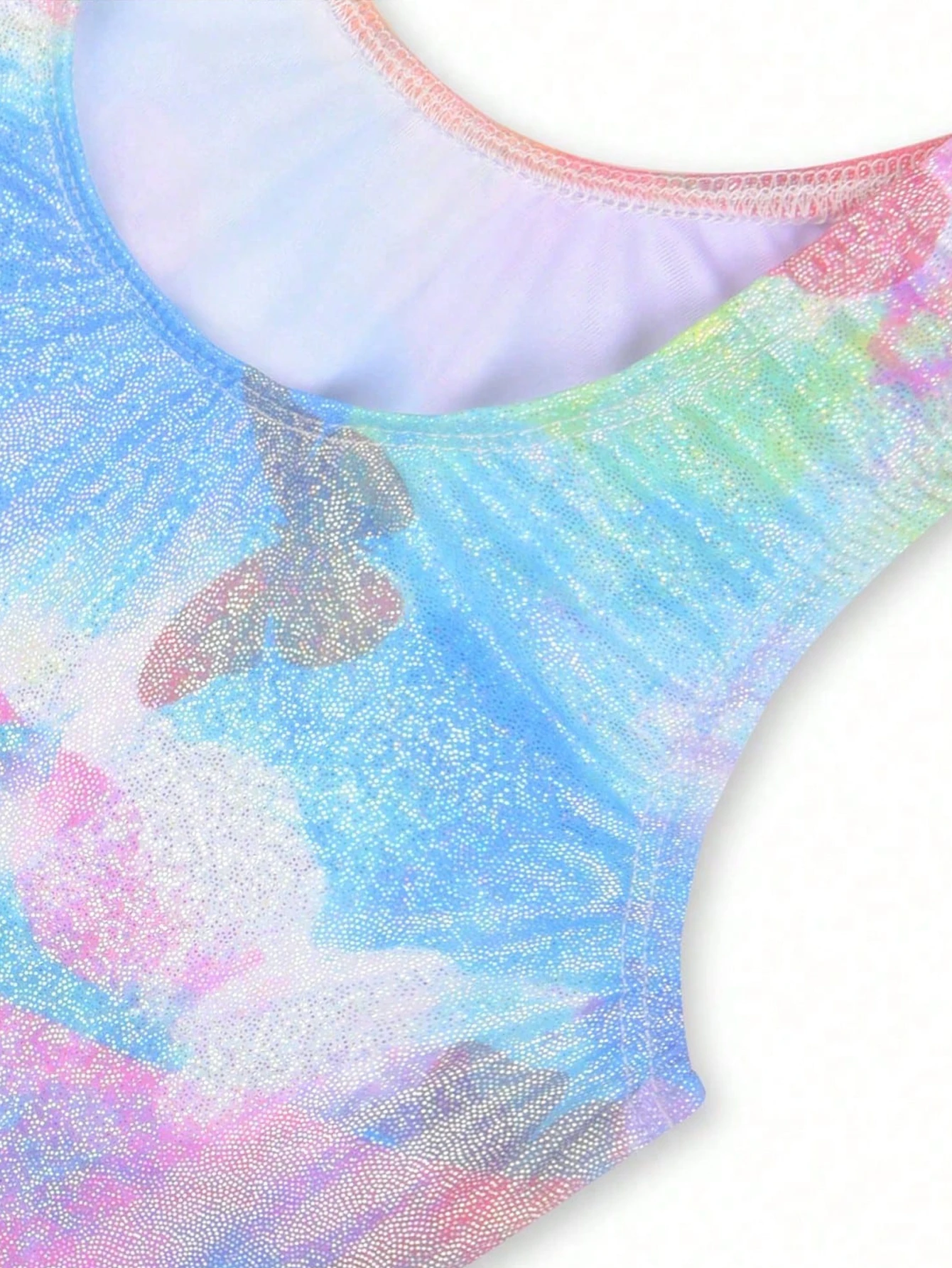 Girls Stretchy Tie Dye  Sleeveless Gymnastics Leotard Dance Suit For Performance Cycling Jumpsuit