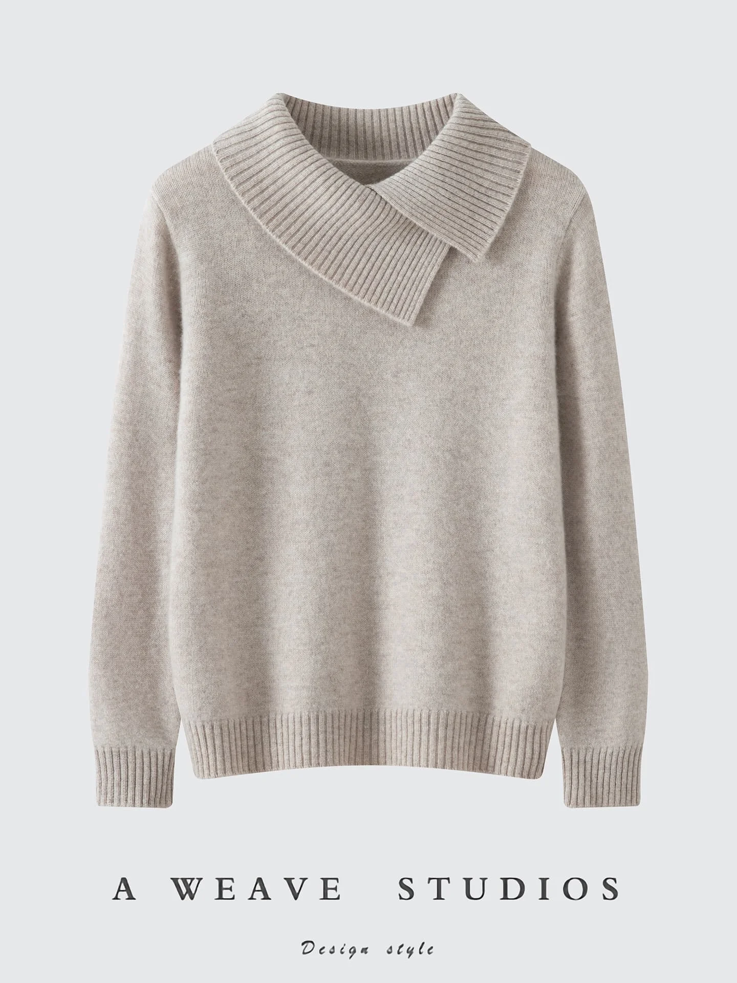 New Arrival 100% Wool Pullover Women's Mock Neck Long Sleeve Sweater Thick Warm Knit Top Fashion Ladie Jumper for Autumn Winter