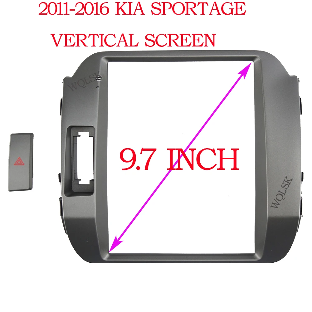 WQLSK 9.7 inch Car Audio Frame Car Radio Fascia, fascia panel is suitable 2011 2012 2013 2014 2015 2016 KIA SPORTAGE