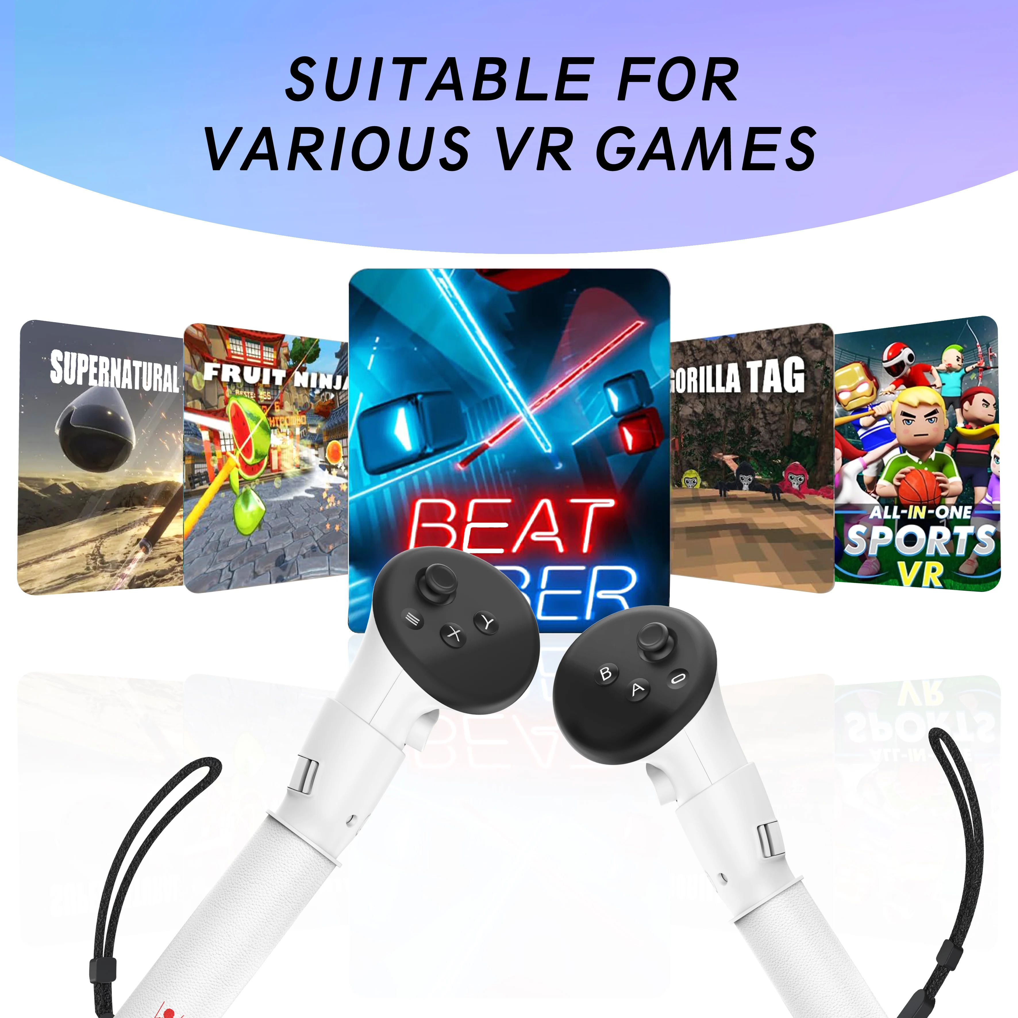 مقبض لملحقات وحدة التحكم Oculus Meta Quest 3/3S، مقابض أذرع طويلة لعلامة VR Gorlla لـ Meta Quest 3/3S Beat Saber Golf Club