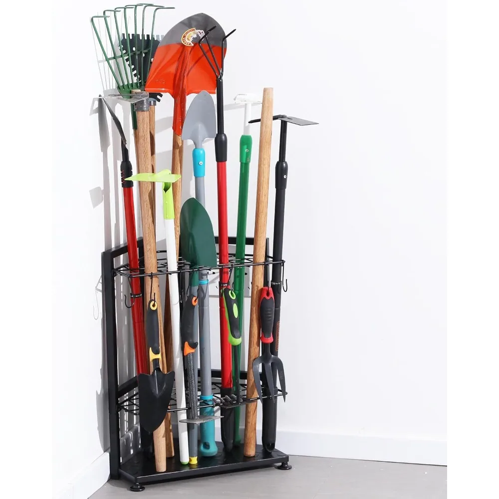 

Garden Tool Organizer for Corner,Yard Tools Rack for Garage Storage Organization,Garage Tool Holder Free Standing No Mount.Heavy