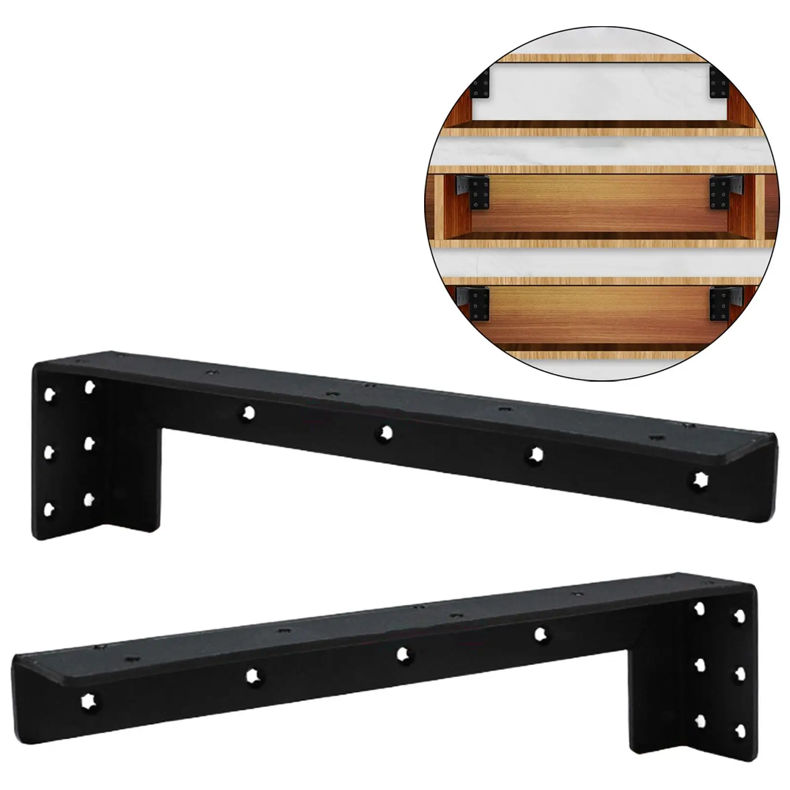 Heavy Duty Floating Shelf Bracket Wall Mounted Invisible Support Shelving Brackets Hidden Shelf Hardware