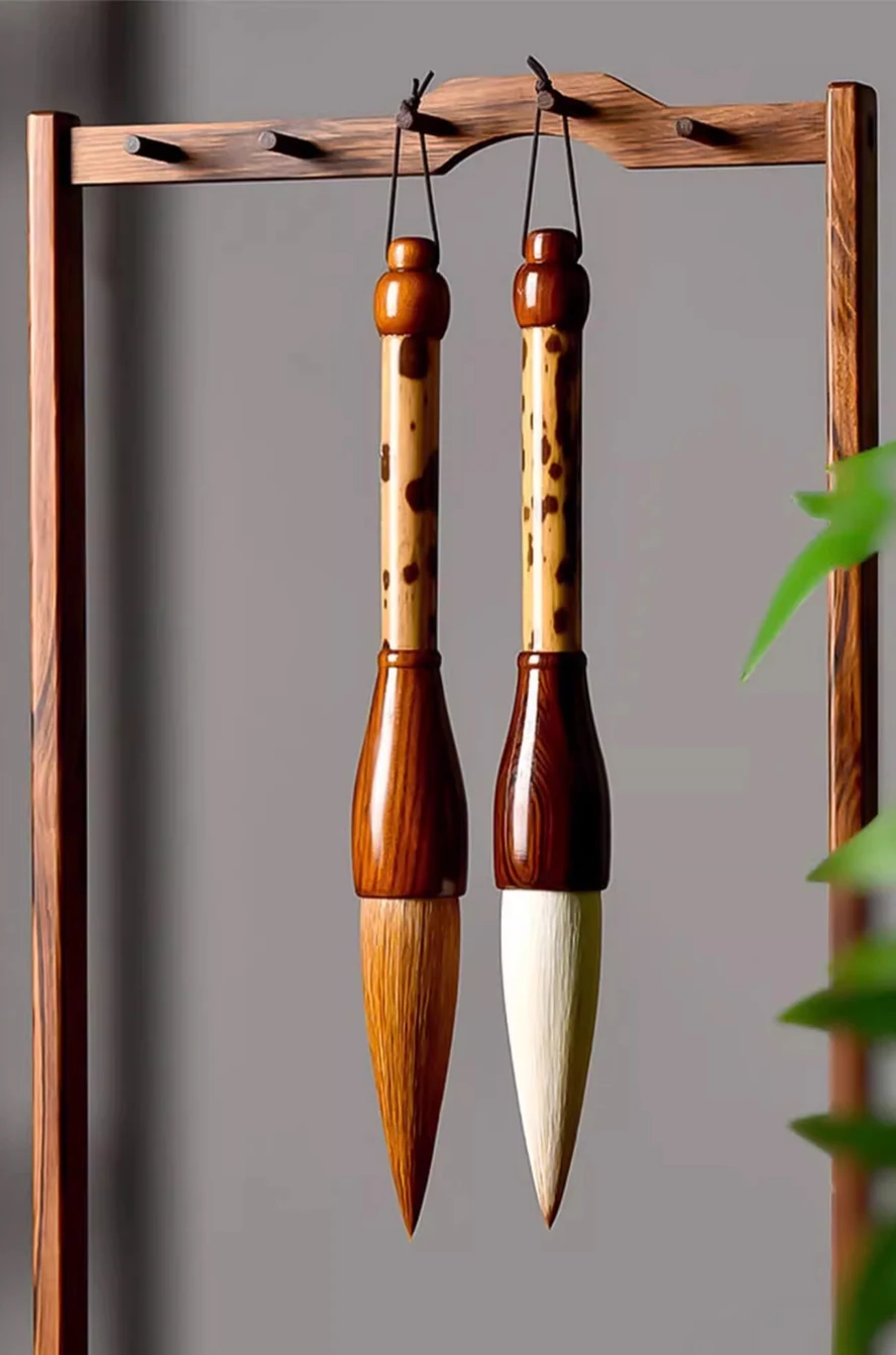 Professional Large Chinese Calligraphy Brush for Big Character & Couplet Writing,Large Goat Hair Brush, Ink Painting, Sumi Paper