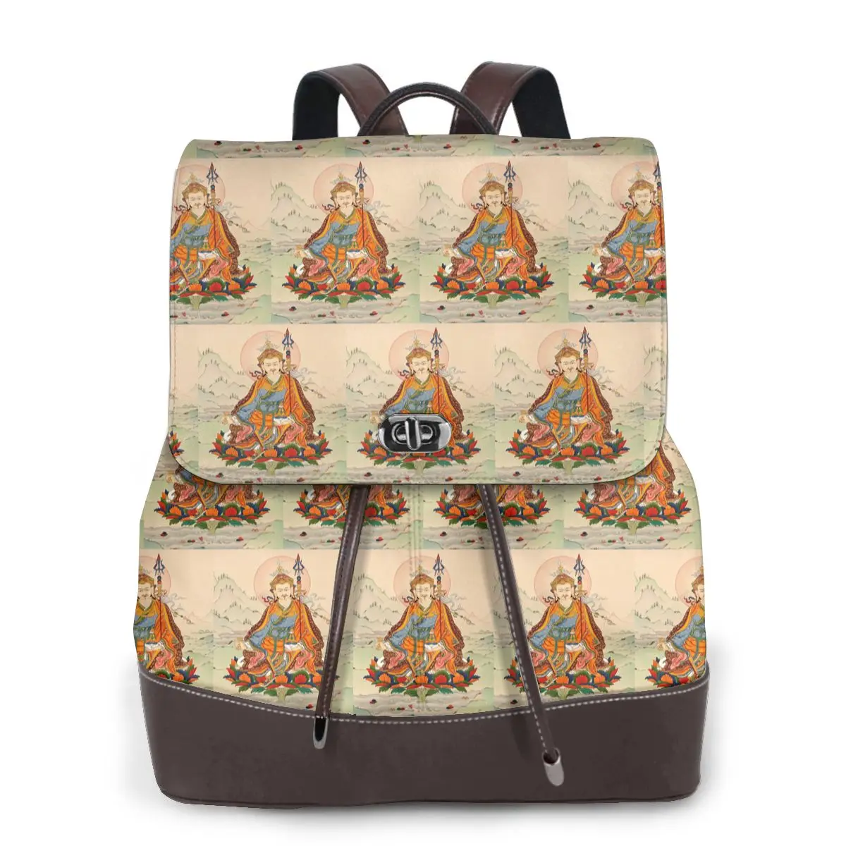 Tantric Buddhist Deity Buddhism God Buddha Bookbag School Student Bags Hiking Travel Daypack for Women Fashion Derma Backpack