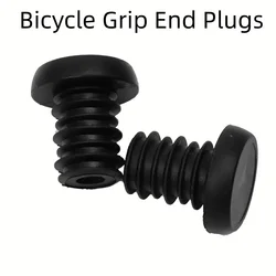 2pc TPEE Black Bar End Plug MTB Bicycle Grip End Plugs Anti-slip Firm Handle Bar Cap Mountain Folding Skid Road Bikes