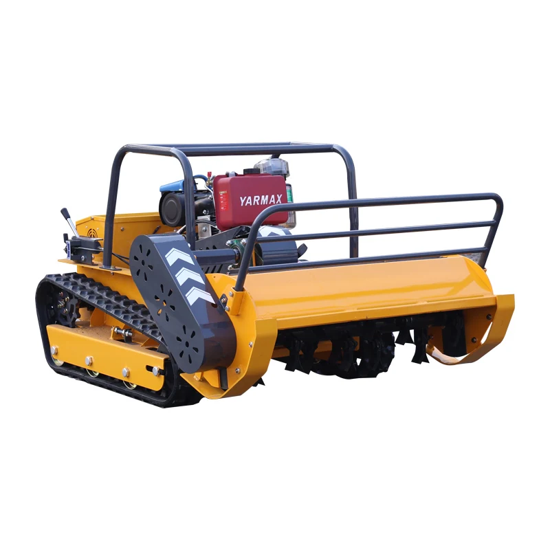Maßgeschneiderter Dreschmäher, Dieselmotor, kleiner Roboter, Grasschneider, Schnittbreite 800 mm/1000 mm/1200 mm, ferngesteuerter Raupen-Rasenmäher
