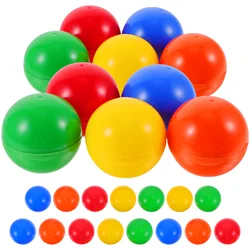 25 uds bolas de dibujo de rifa bolas de lotería que se pueden abrir bolas de juego rellenables huecas de plástico accesorios de juego de mesa utilería de fiesta de equipo 4cm