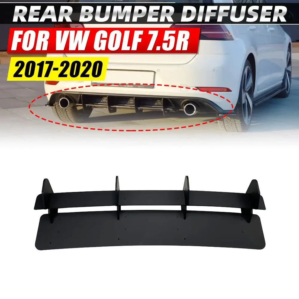 

Matte Black Car Rear Bumper Diffuser Tail Apron Flaps Side Splitters Fits for VW Golf 7 GTI 7R 7.5R MK7 MK7.5 2013-2016