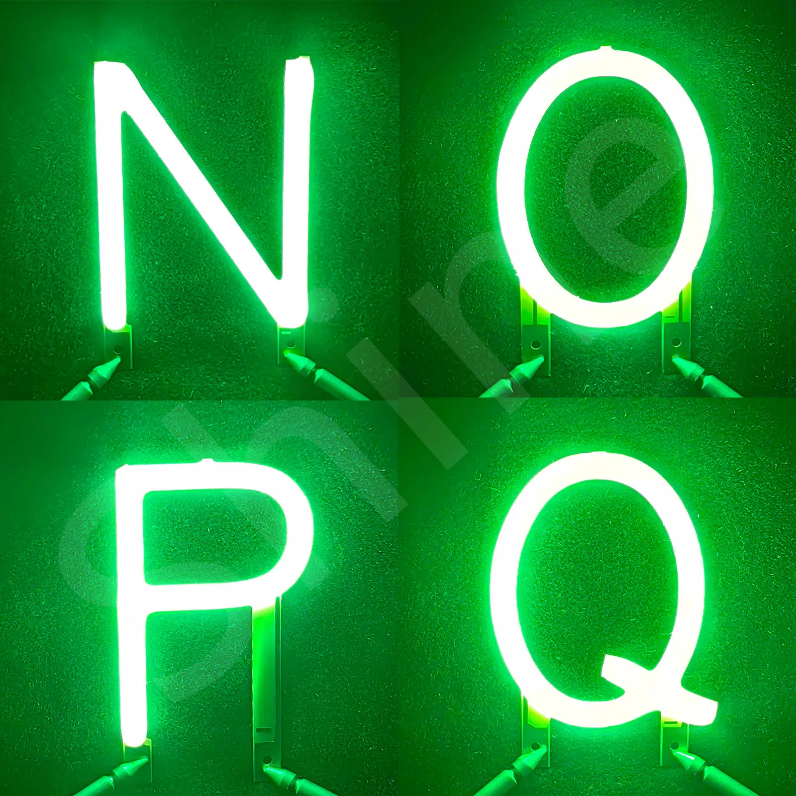 Green LED COB Edison English Letter Filament DC 3V Candle Diodes Christmas Party Billboard Vehicle Decoration Accessories DIY