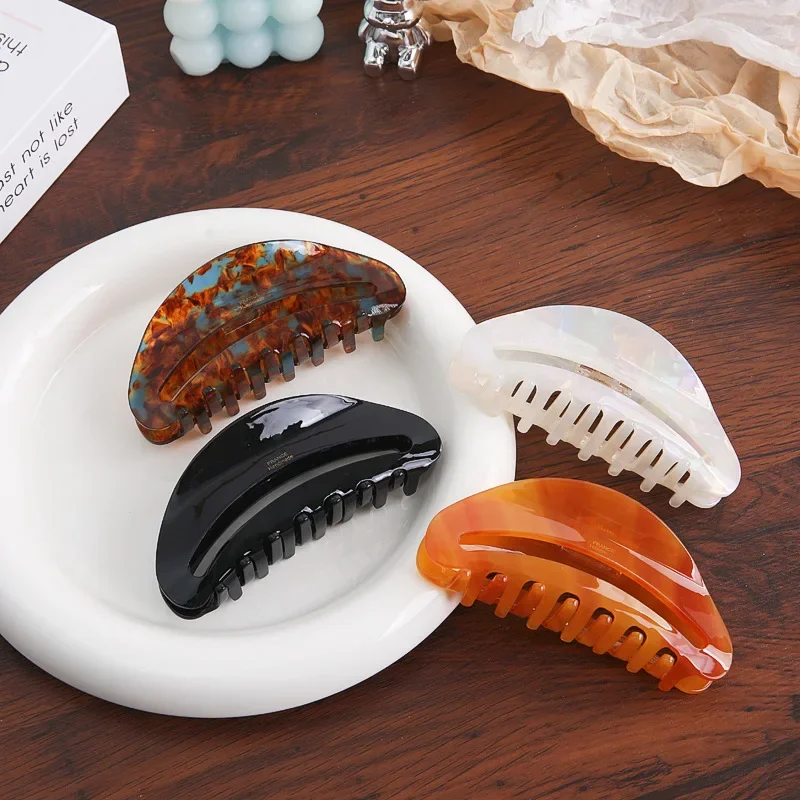 

2024 new French temperament acetic acid hairpin disc hair grab clip large shark clip high-end versatile headgear ins hair~