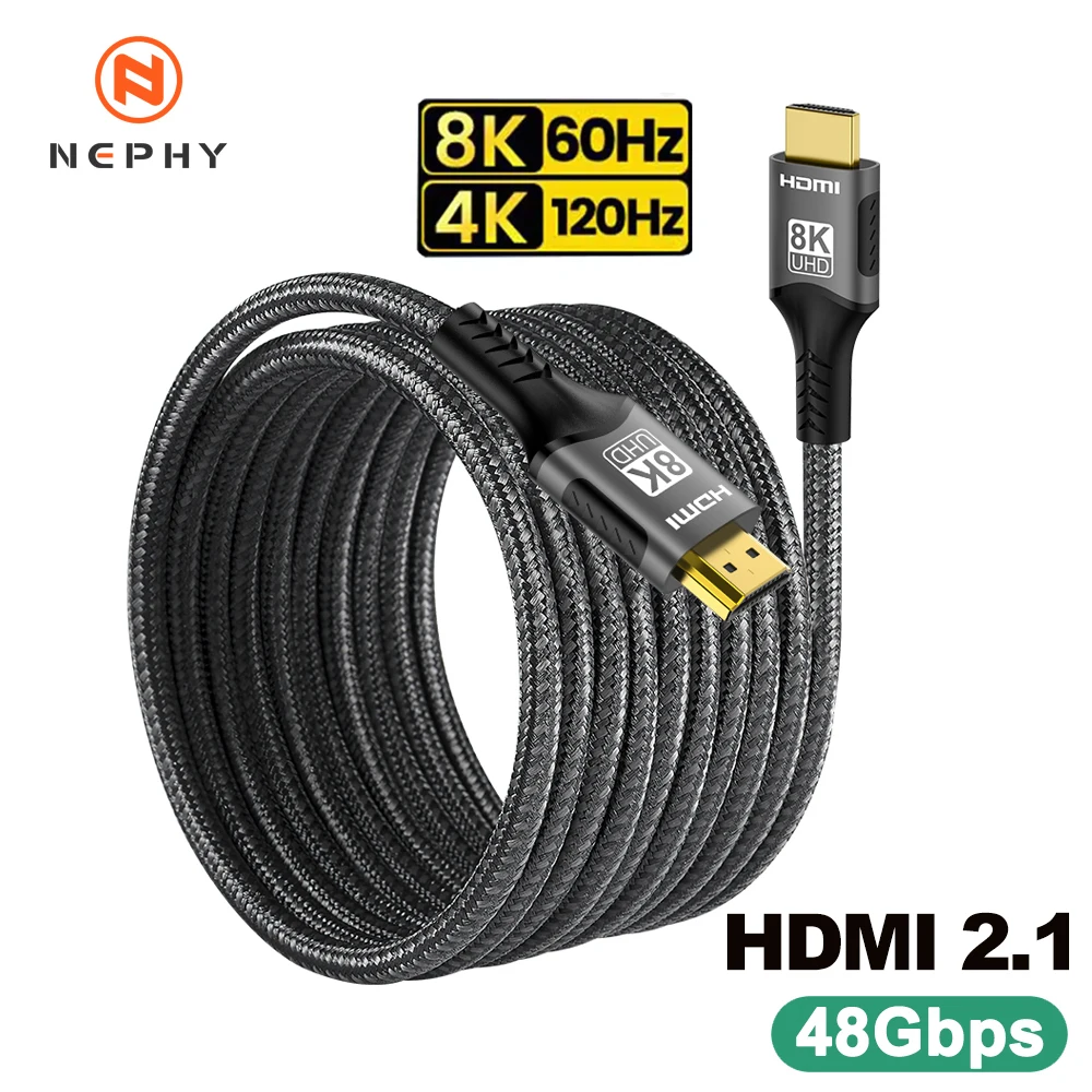 8K 60HZ 4K 120HZ HDMI 2.1 Cable 48Gbps HDR eARC For HDTV PS5 Xbox PC Laptop TV Box Projector Monitor 1m 2m 3m 5m Long Video Cord