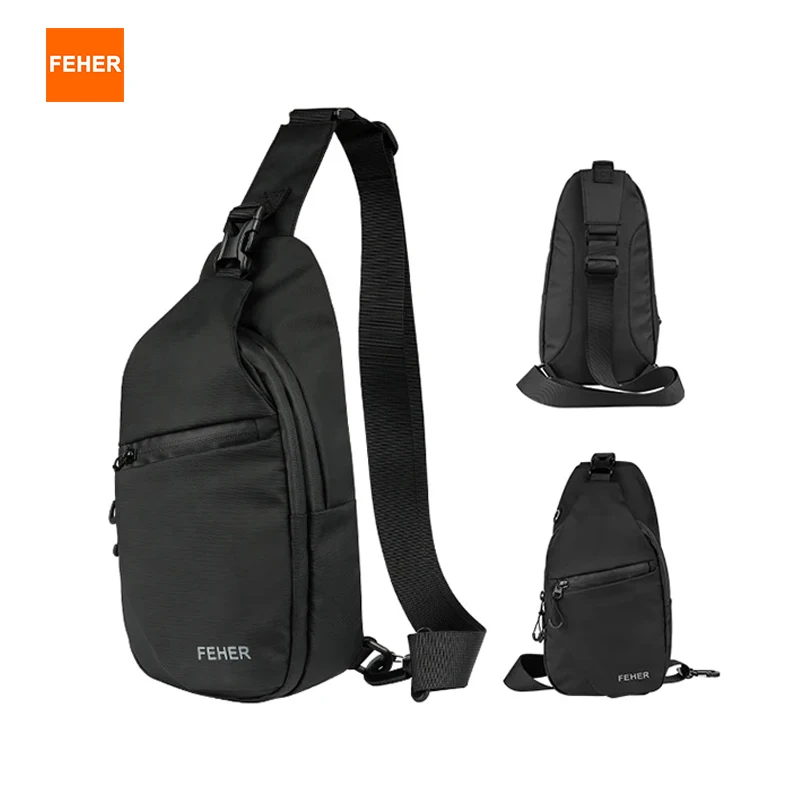 

FEHER Chest Bag, Waterproof Oxford, Tear-resistant, Large-capacity Crossbody Bags, for Motorcycle Riding and Urban Commuting
