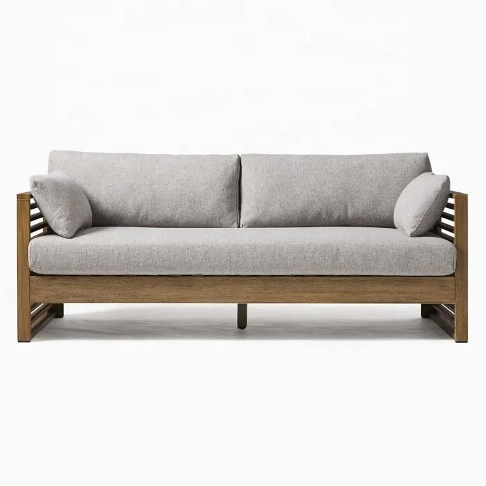 Wood Garden Sets Patio Teak Furniture Sectional Outdoor Furniture Classic Sofa Teak Two Seat Sofa