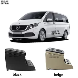 SHITURUI  For Benz vito  W447 EQV 2016+ mvp  Auto Styling Accessories Car Armrest Box Walnut Central Store Content Storage Box