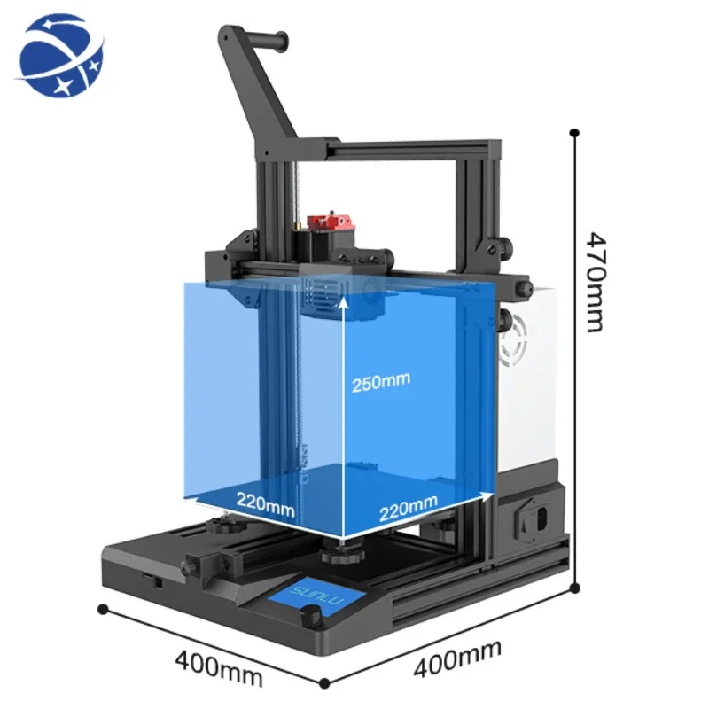 YYHCSUNLU Terminator-3 3D printer High-precision printing 3D printer filament Automatic leveling Plug detection printer 3D