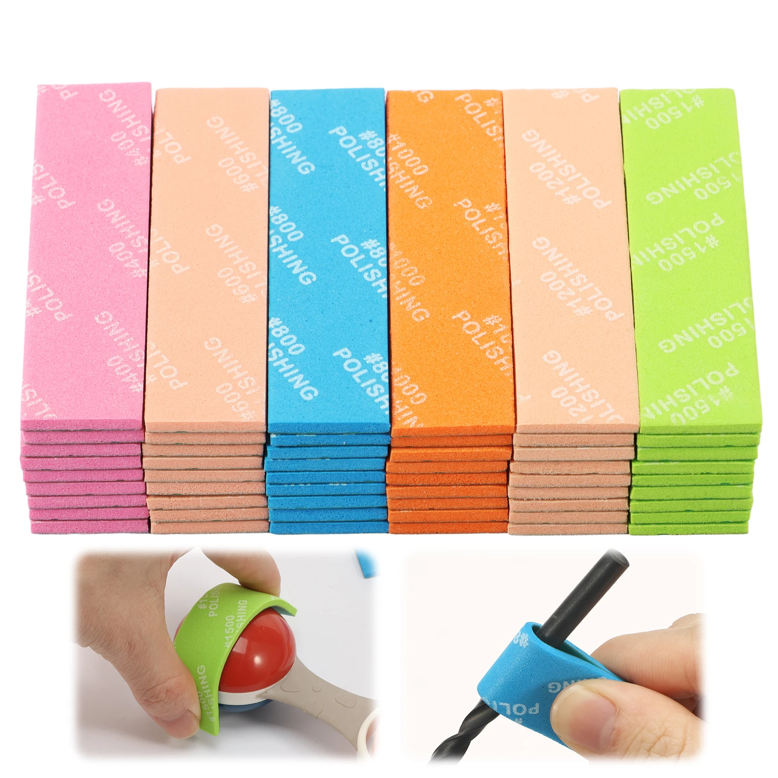 

54/35Pcs Sanding Sponge Pad Set 400-1500 Grit Wet and Dry Use Reusable Hobby Model Polishing Tool Grinding Polishing Sandpaper