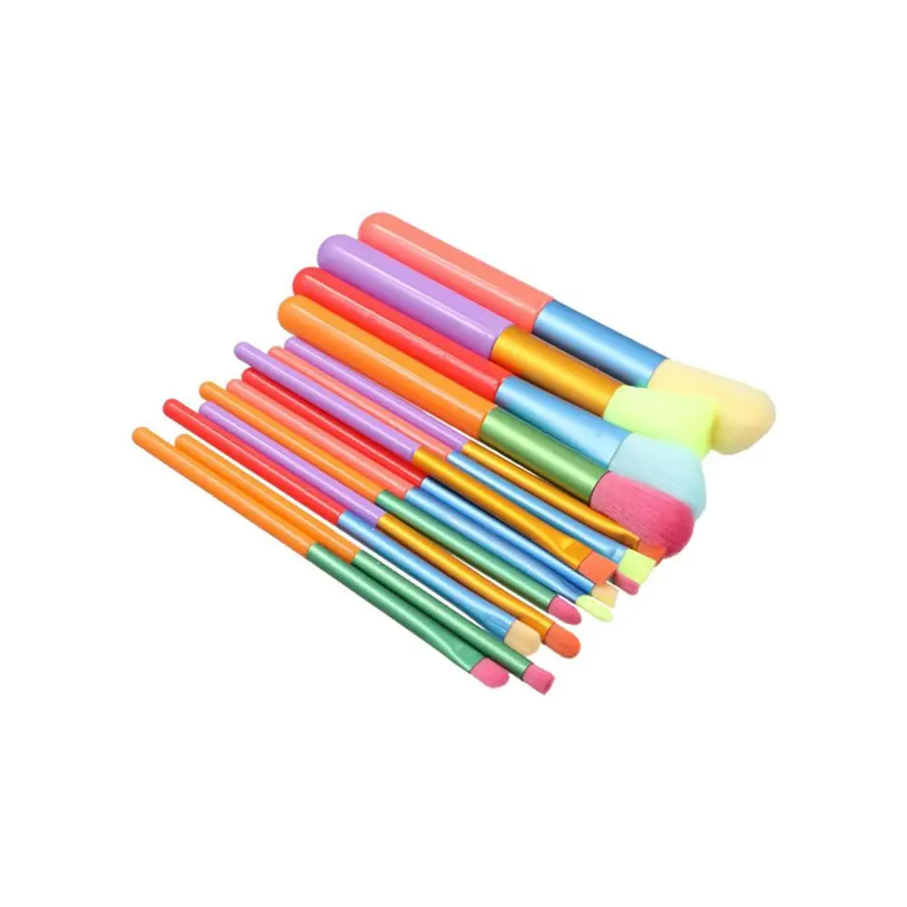 15-delige make-upborstels van synthetisch haar Professionele regenboog-regenboog-make-upborstels Kleurrijke cosmetica