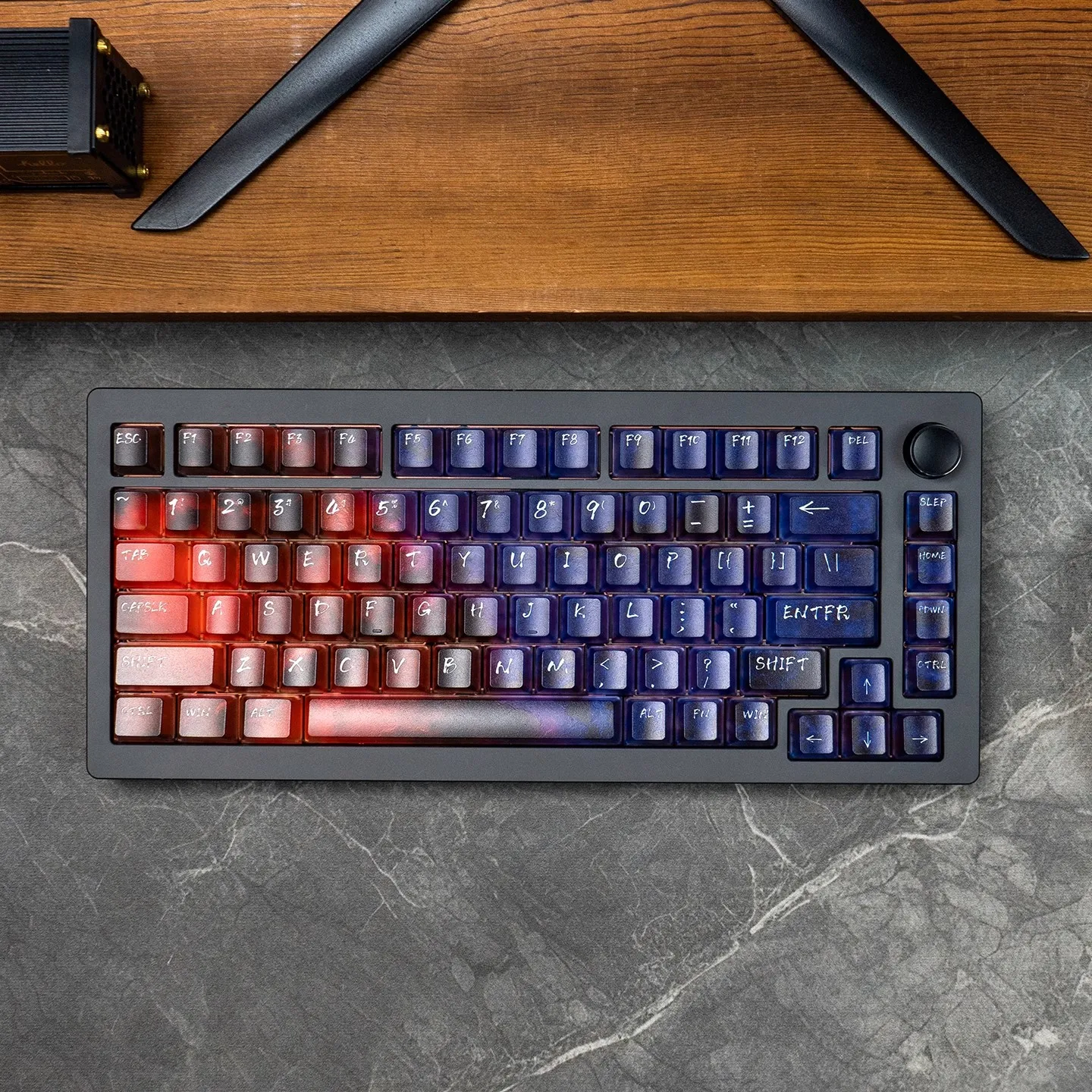 

Dreamy Starry Sky Keycap PC Cherry Translucent Keyboard Keychain Compatible with 60/64/84/98/108 Gaming Mechanical Keyboard