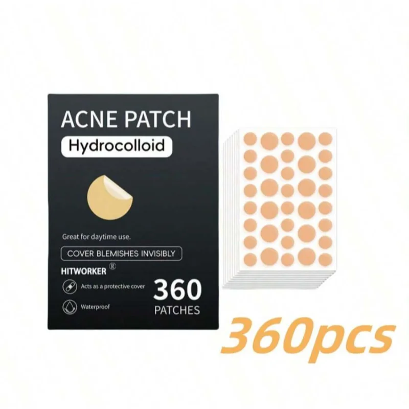 360PCS Skin-Colored Acne Patches - Ultra Thin, Waterproof & Gentle for Day/Night Pimple Coverage