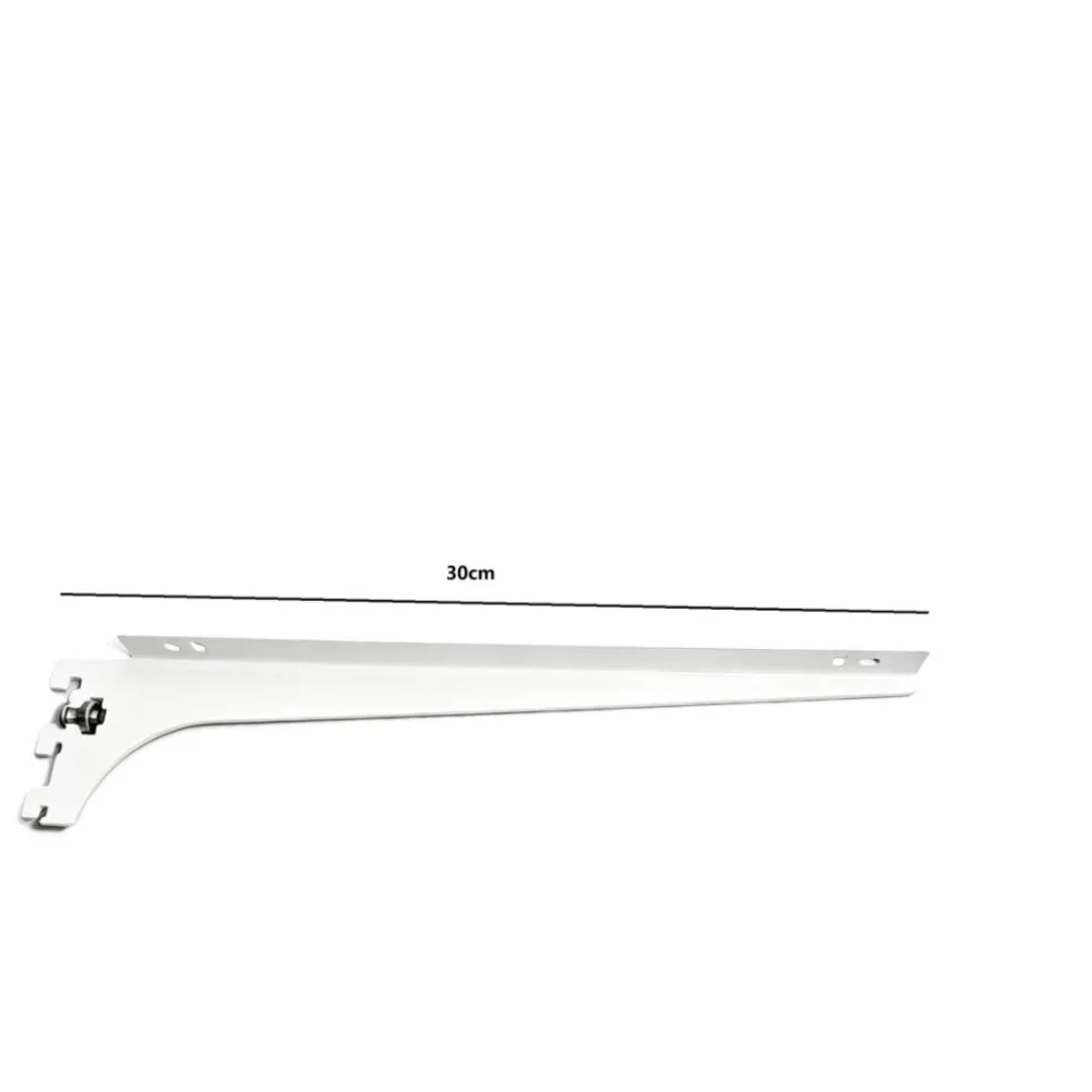 White Black Cold Rolled Steel Shelf Bracket Snap In Design For Vertical Wall Track Supermarket Garage Wood Glass Display Tool