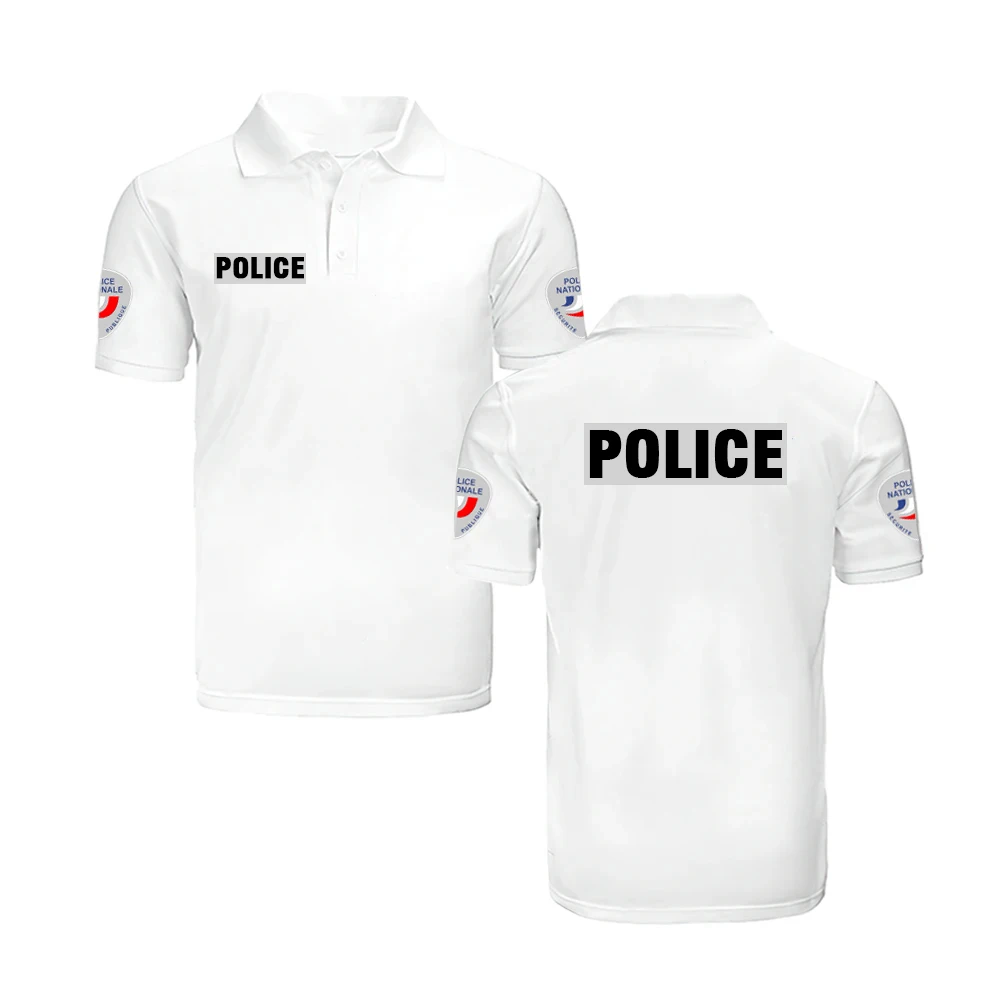 

France Cosplay Classic Uniform Men Polo Shirt Outdoor Work Breathable Quick Drying Clothes Oversized 2024 Custom Purchase Tops