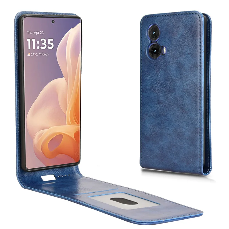 For Motorola Moto G85 5G flip up and down business wallet case for Moto S50 Neo 5G Leather card slot Phone case