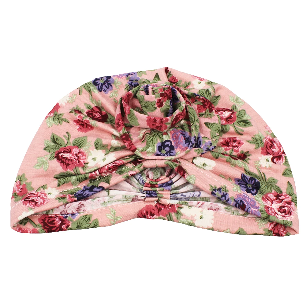 Women Floral Design Bandanas Girl Skullies Beanie Turban Head Wrap For Hair Loss Cap Headwear Lady Rural Chemo Female M91201