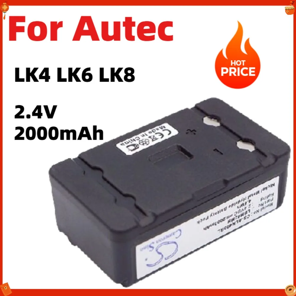 

Replacement Battery ARB-LBM02M for Autec LK4 LK6 LK8 Remote Control, 2.4V 2000mAh Ni-MH Transmitter Battery Pack