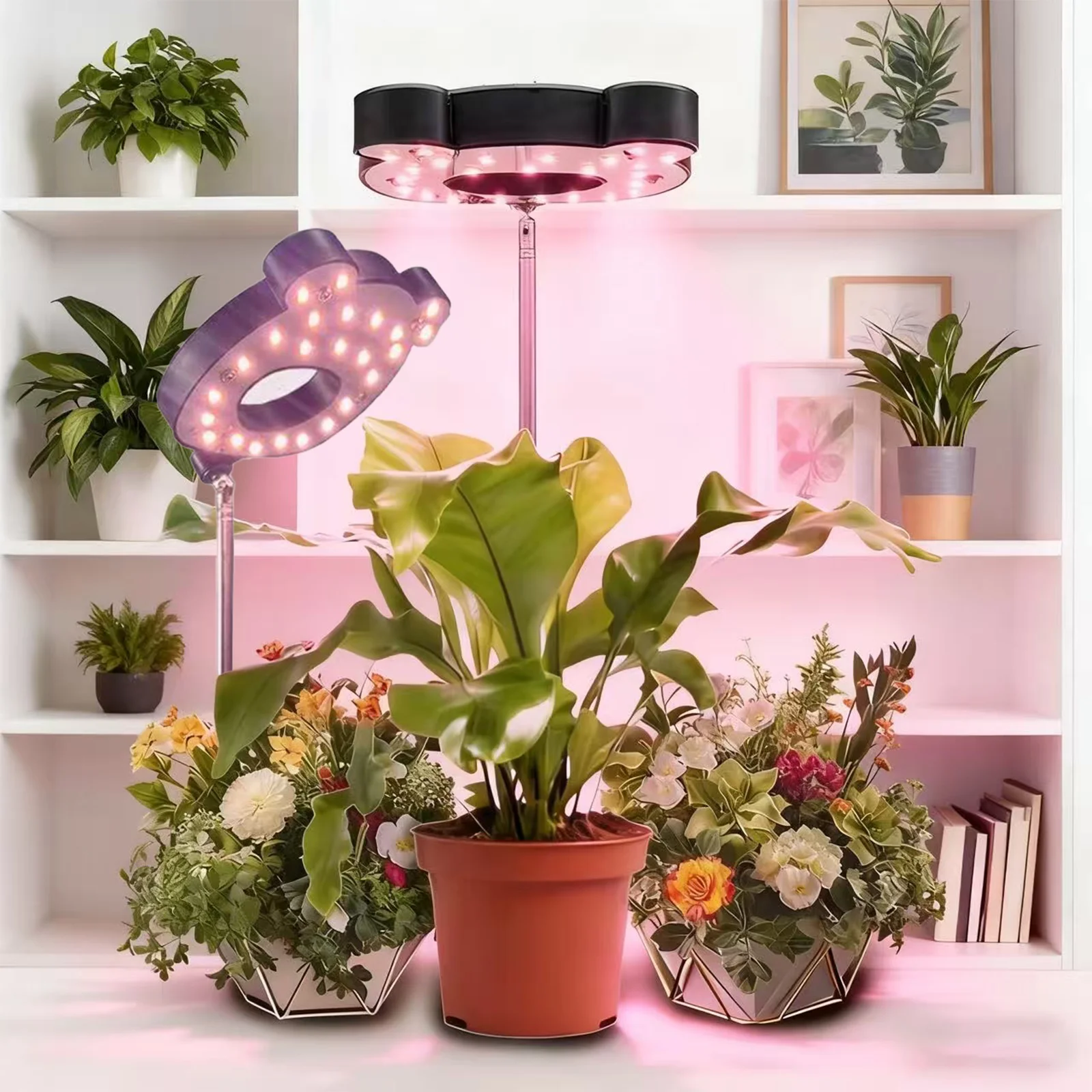 

Полноспектный светильник для выращивания растений с регулировкой высоты, таймер 2/4/8 часов для внутреннего садоводства, светильник для выращивания растений с 4 яркостью