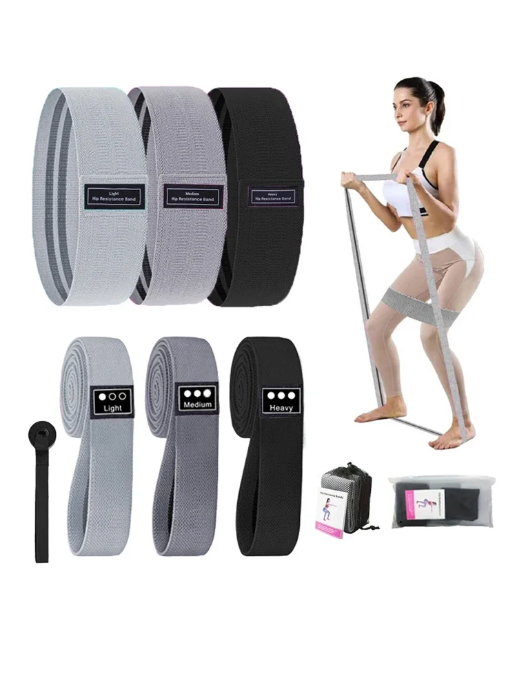 Long and Short Fabric Resistance Bands, Booty Bands for Working Out Women Men, Loop Elastic Bands for Home Yoga Pilates