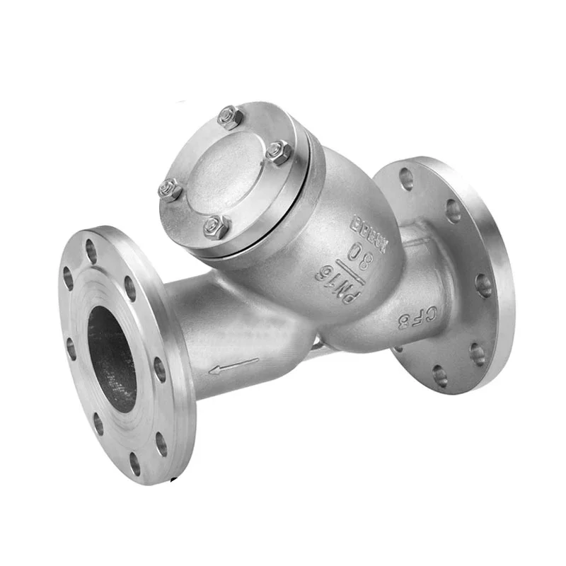 304 Stainless Steel Flange Filter GL41W-16P Pipe Y Type Steam Filter Valve DN15