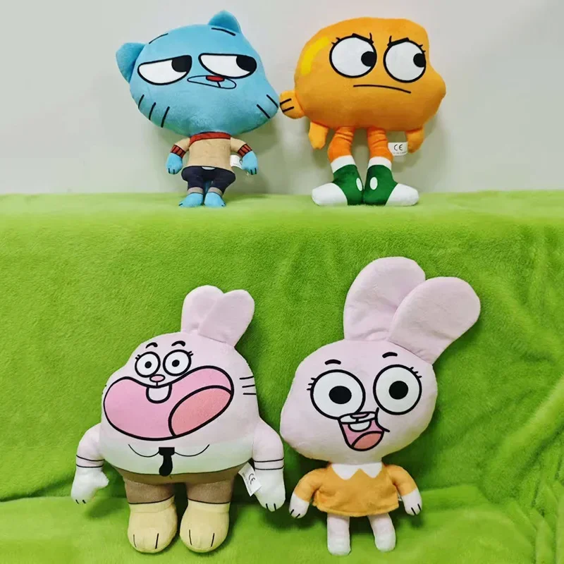 

Плюшевые игрушки Miniko Cartoon Amazing World: Гамбол, Дарвин, Анейс, милые котики и зайчики, мягкие игрушки, подарки на день рождения, детские подарки