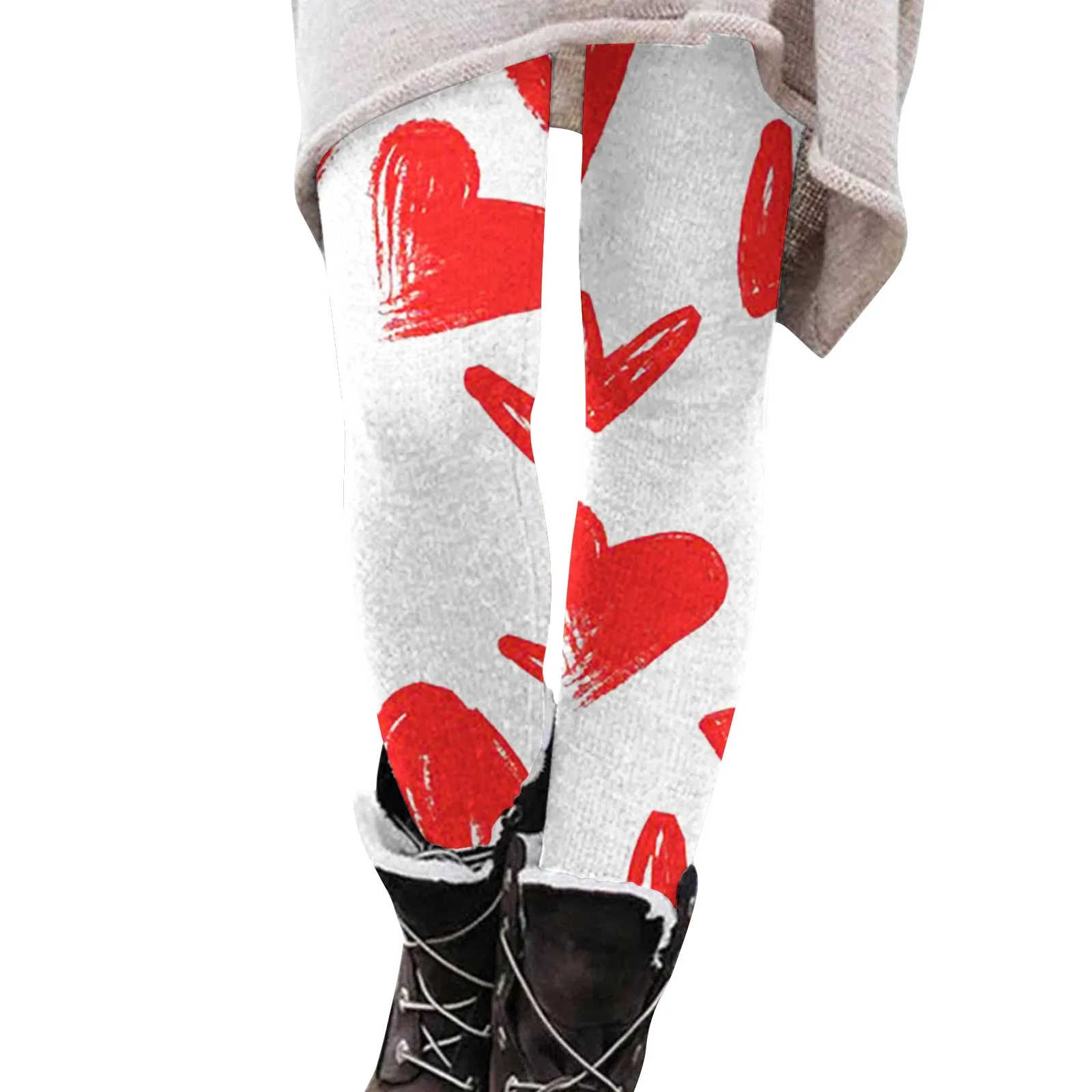 

Ladies Valentines Day Casual Comfy Bottom Sleepwear Women Heart Print Pajama Pants Elastic Mid Waist Wide Leg Sweatpants Trouser