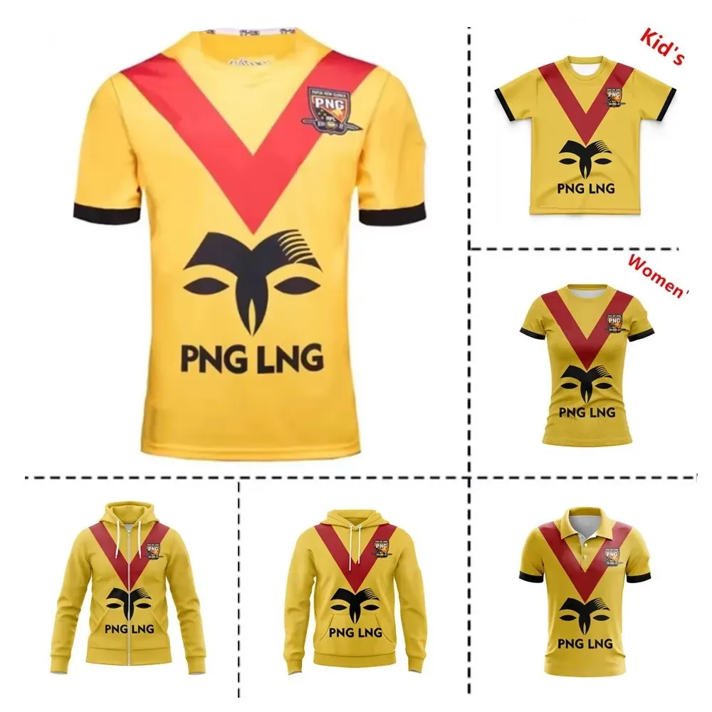 2017 PNG MENS HOME RUGBY Hooded zipper Jersey Kids -Women's-Men's TRAINING JERSEY Size: S-XL-5XL ( Print name and number )