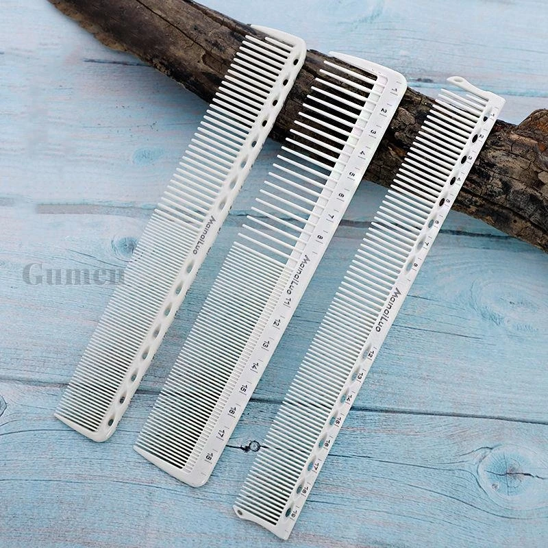 Japanese Double-sided Laser Scale Hair Comb Hairdressing Anti-static Hair Cutting Comb Salon Haircut Non-slip Handle G0302