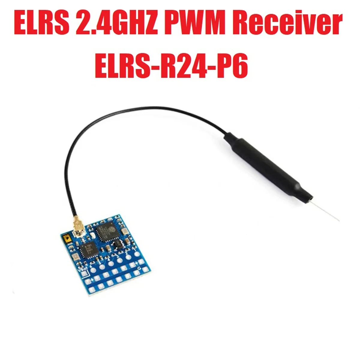 For MATEK ELRS-R24-P6 ELRS 2.4GHz Receiver with Antenna Connector Support 2-8S VBat Voltage Sense for RC FPV Drone