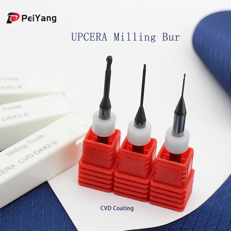 

UPCERA Diamond CVD DC Coating Milling Burs Drilling Tool Dental Cutting wax pmma burs Milling Bur D4 for CAD/CAM