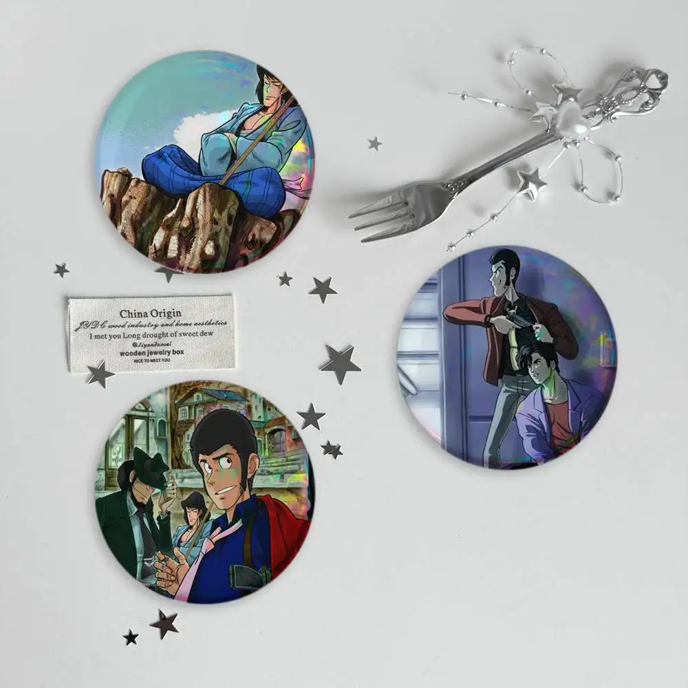 Classic Anime L-Lupin The Third Brooches Cartoon Badge Pins Backpack Hat Accessories Friend Gift
