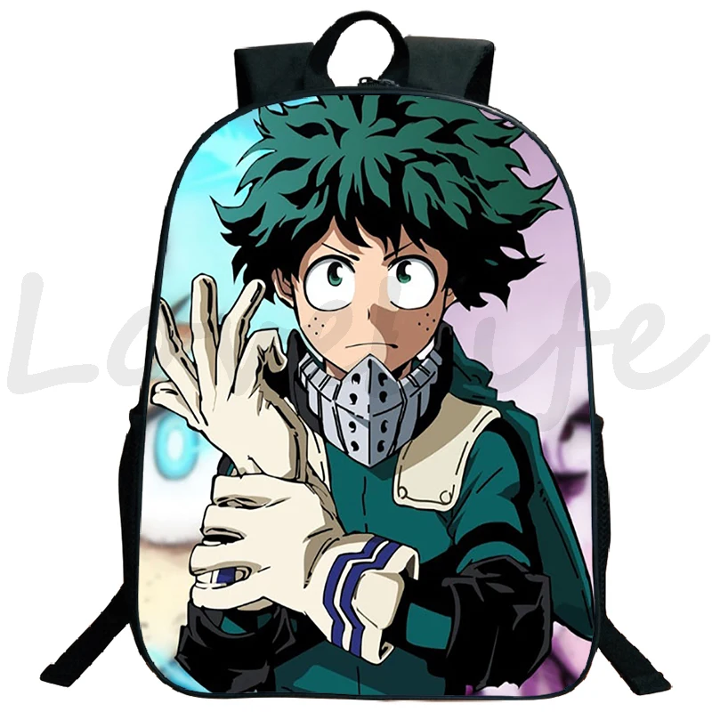 Anime My Hero Academia Deku Cartoon Backpack Girls Boys Bookbag Boku no Hero Academia School Bag Teenager Travel Laptop Rucksack