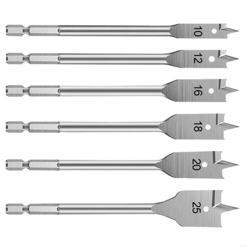6peeces Triple Point Woodworking Flat Drill Scipe Bock Doceper Opener