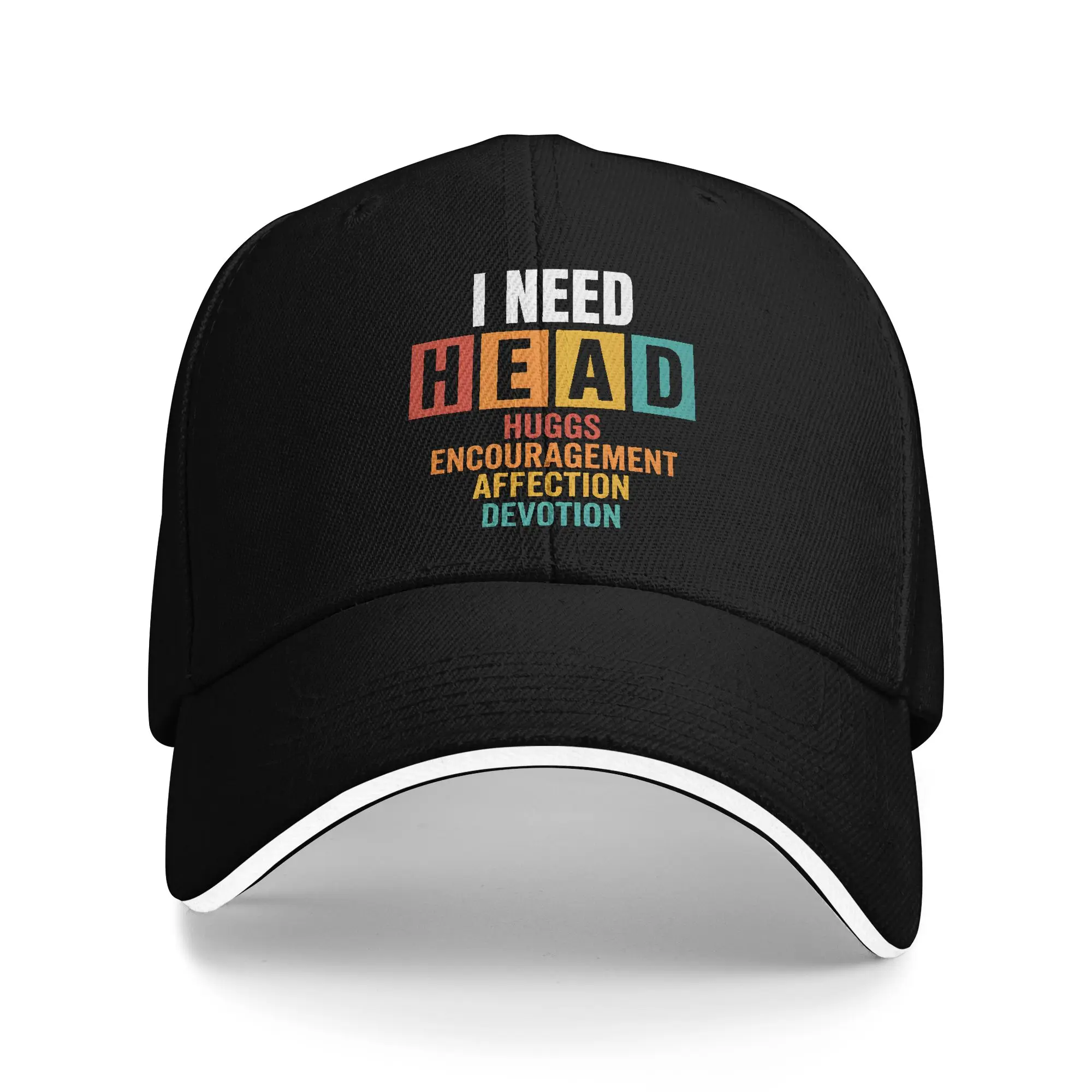 I Need HEAD Hugs Encouragement Affection Devotion Baseball Cap  Couple Women Hip Hop Hats Summer Casual Hot Sale Baseball Caps