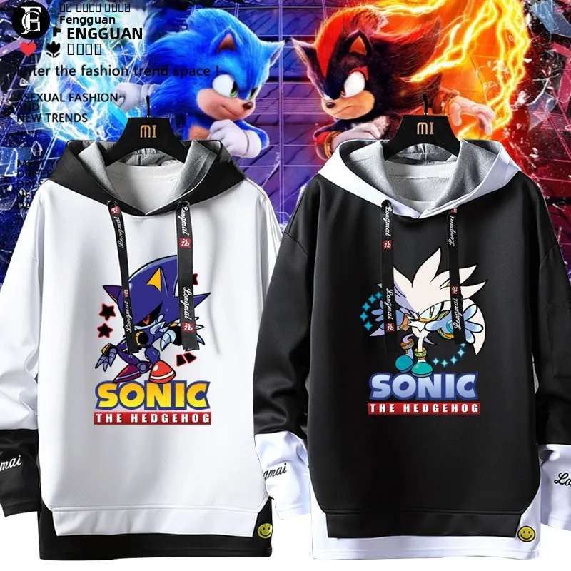 

Hooded Fce Lined Sweatirt ex Teenage Youth Cartoon Character Casual Outerwear for Autumn Winter