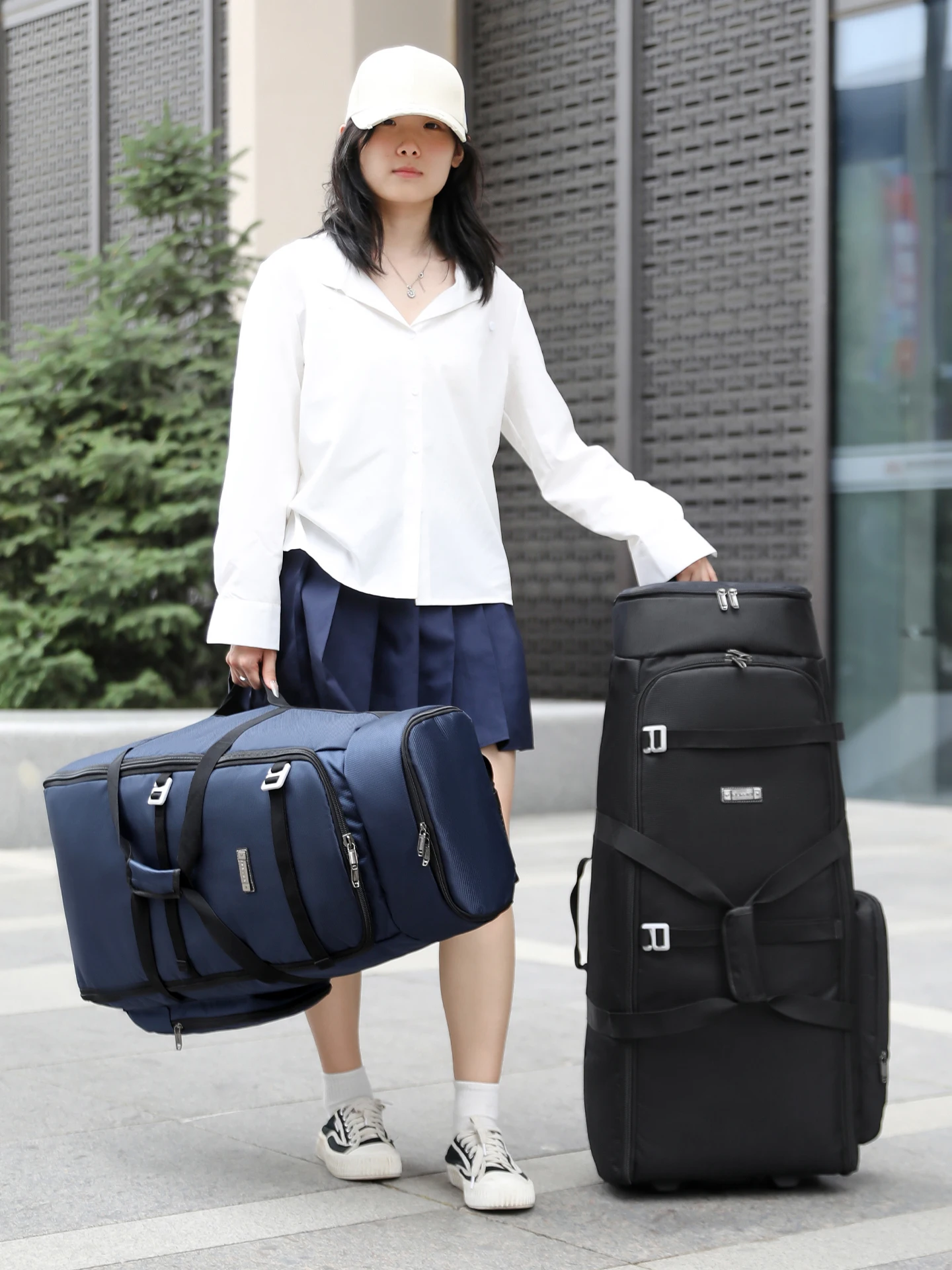 

Golf Large Capaci Travel Bag Handheld Lage for Men And Women with Wheels Ox Cloth ex Youth Pure Color Trip Bag