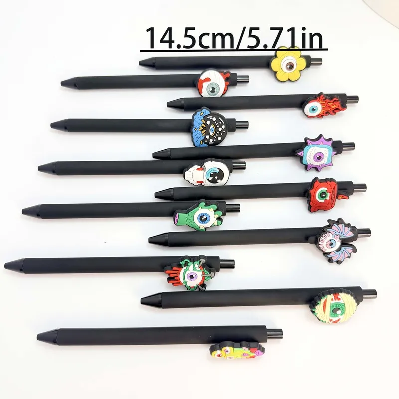 20/30pcs  A creative, simple, and cute Halloween-themed funny eye-shaped festival outfit, featuring a retractable ballpoint pen