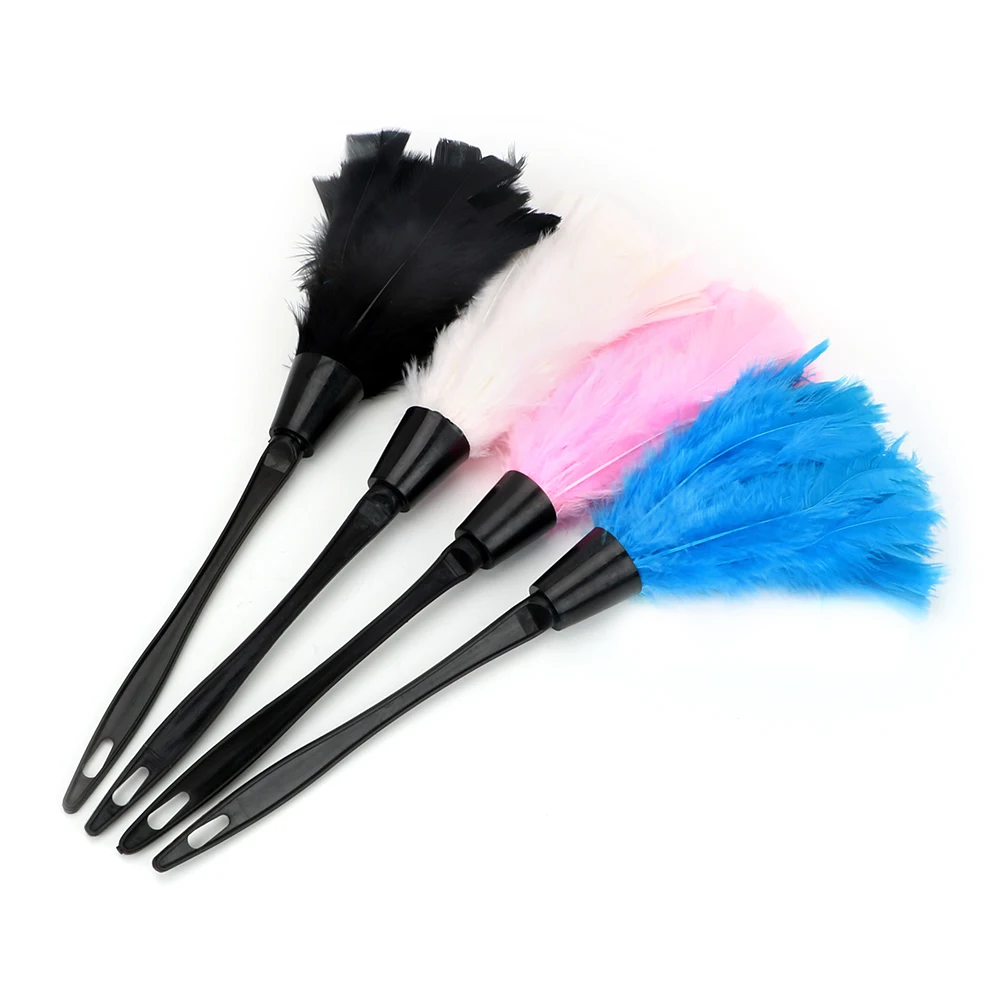 For Furniture Car Clean 4 Colors Household Home Cleaning Tools Soft Turkey Feather Duster Long Handle Dust Brush