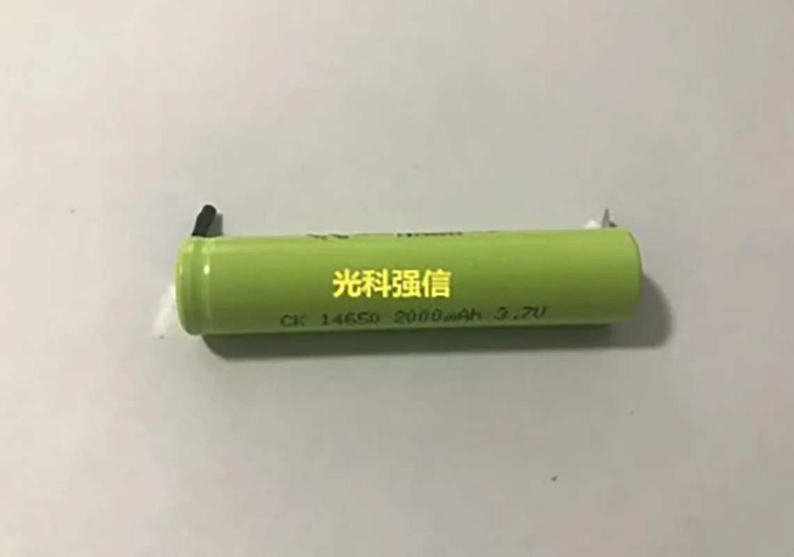 Brand new authentic polymer li-ion battery rechargeable battery 3.7 V 14650 2000 mah flashlight charging repeated 1000 times wit