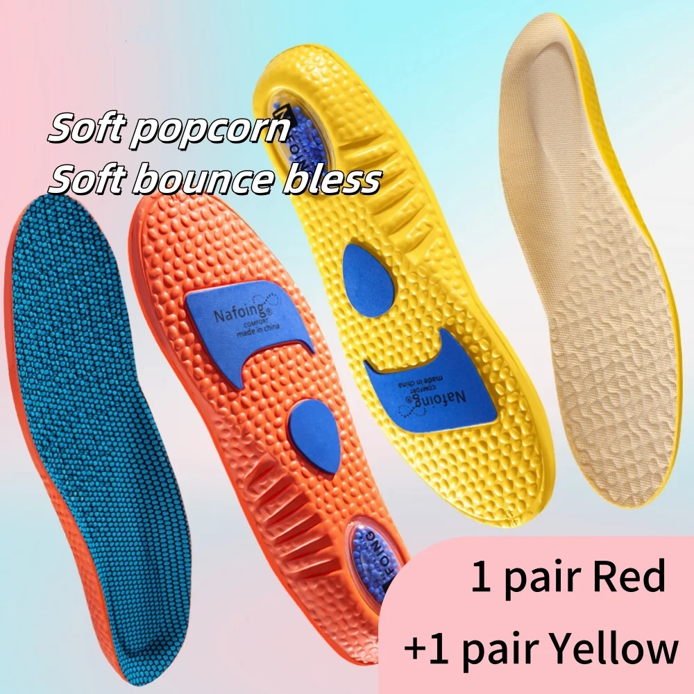 

2 пары спортивных стельок из ЭВА для обуви, амортизирующая подошва, дышащая подушка, стельки для бега для мужчин и женщин, ортопедические стельки