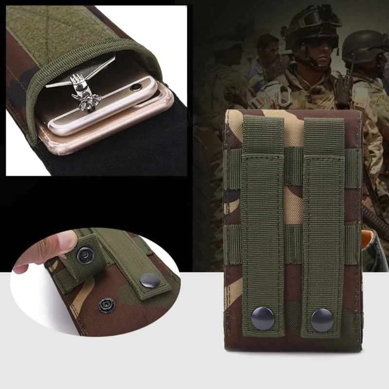 Outdoor Camouflage Bag Tactical Army Phone Holder Sport Waist Belt Case Waterproof Nylon EDC Sport Hunting Camo Bags In Backpack