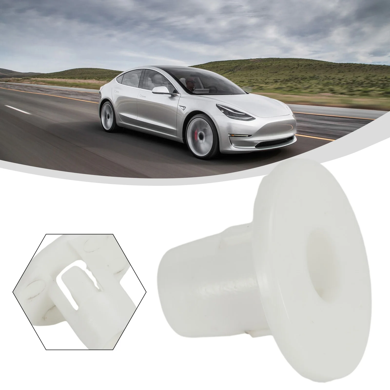 For Tesla Model 3/ Y Clip Buckle Rubber 1473202-00-A 1PACK 1PCS Headlight Rear White Hot/Easy To Install Brand New