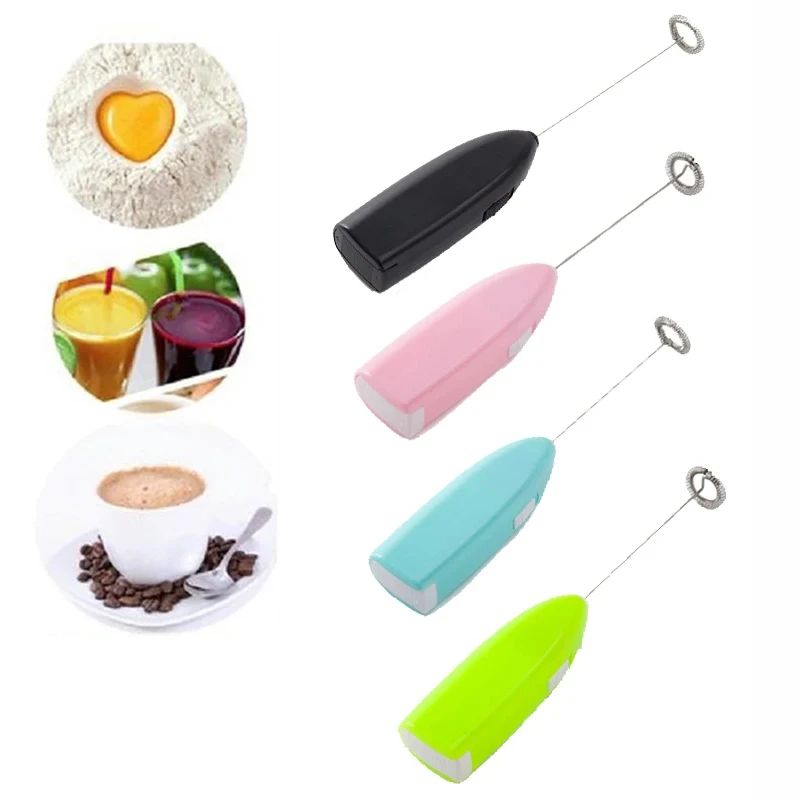 Espumador de leche eléctrico de mano inalámbrico, Mini máquina de espuma alimentada por batería, mezclador de bebidas, batidor para café Latte Matcha en casa